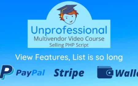 Unprofessional v1.0 - Multivendor Video Course Script Free