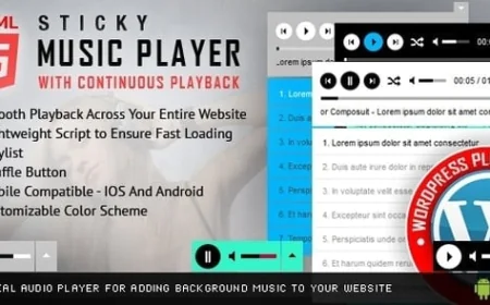 Sticky HTML5 Music Player WordPress Plugin v2.5.3 FREE