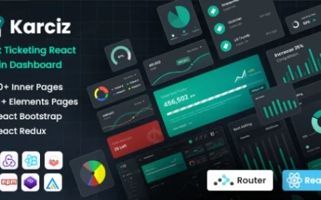 Karciz v1.1 - React Redux Ticketing Admin Dashboard Free