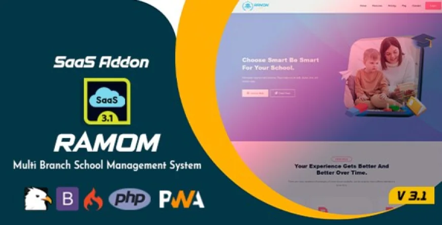 Ramom School Subscription (SaaS) v3.1.6 - Addon - Nulled PHP Scripts