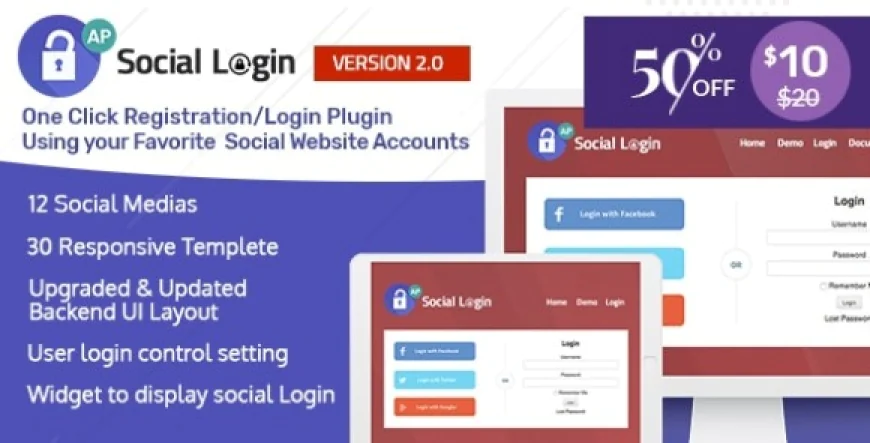 Social Login WordPress Plugin v2.0.8 - AccessPress Social Login Plugin