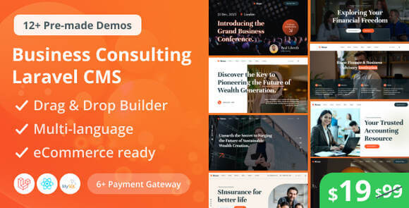 Bione v3.1 Nulled - Business Consulting Laravel CMS with Live Page Builder Script